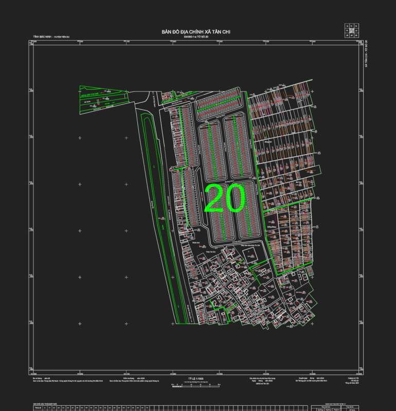 Tan Chi Commune Sheet 20 Cadastral Map Bac Ninh