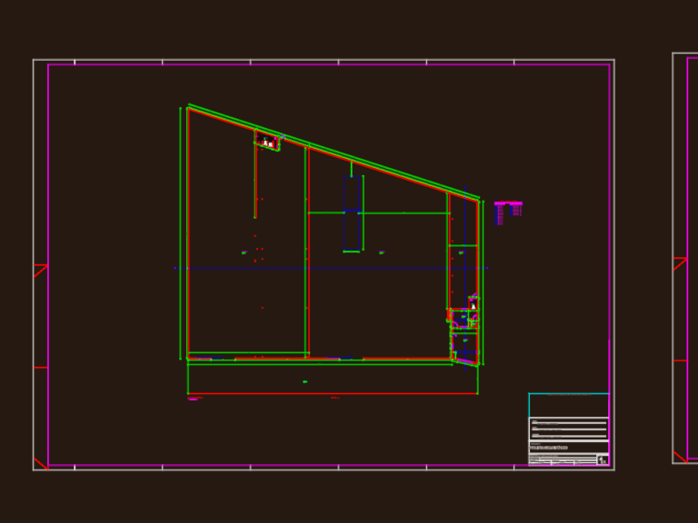 Architectural floor plan drawing of a commercial warehouse building with two units and mezzanine office layout.