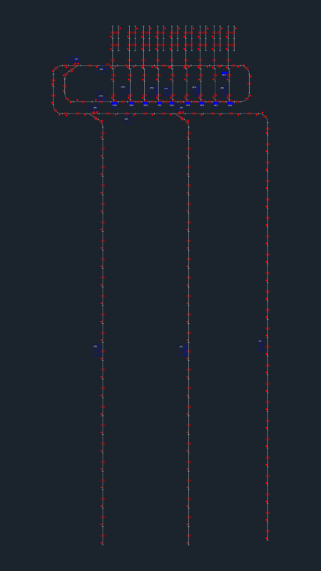 Conveyor System Sorting Lane Plan with Control Points