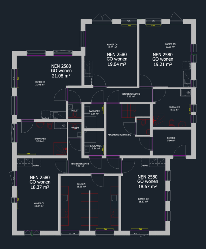 RESIDENTIAL FLOOR PLAN C1-C5
