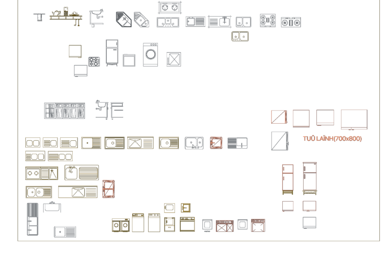 Kitchen Appliance Blocks DWG