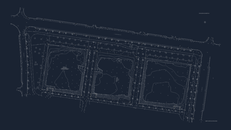 Topographic site plan for parcels 1.12 and 2.11