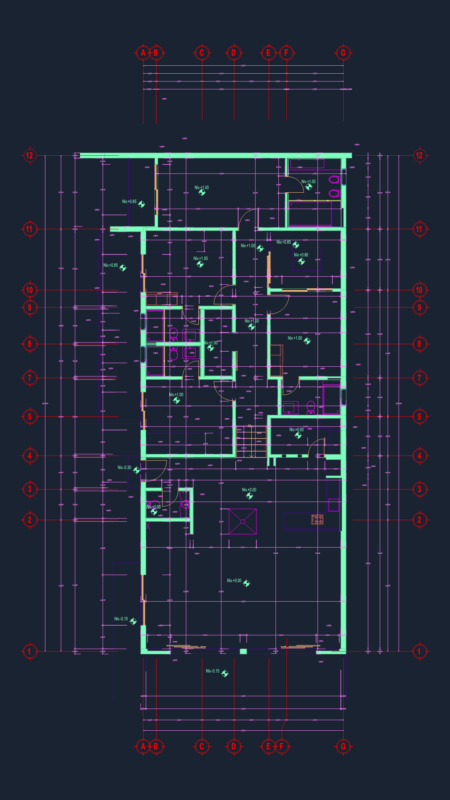 Dimensioned Architectural Floor Plans for Casa Murga-Obiols Residence