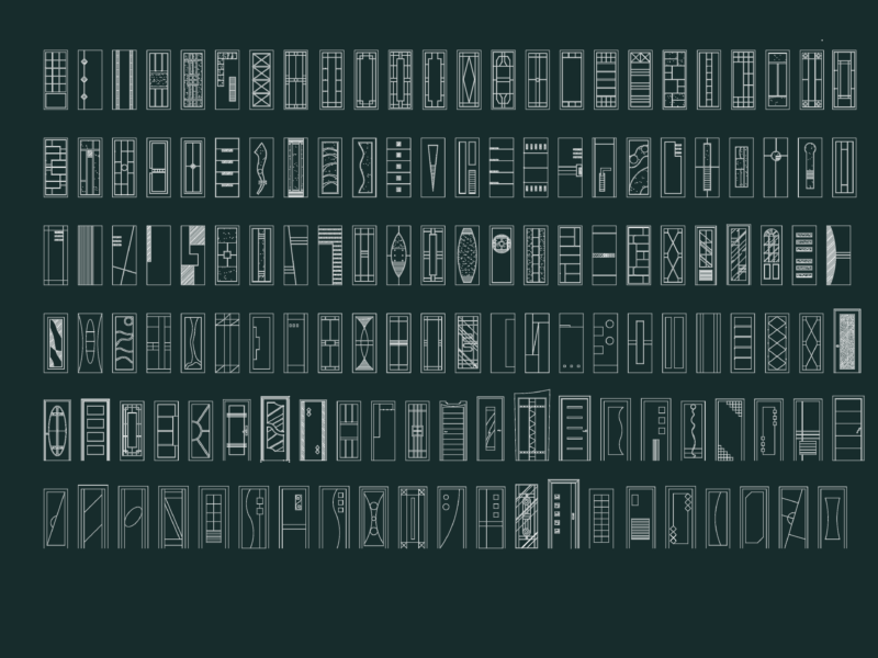 139 door elevation blocks