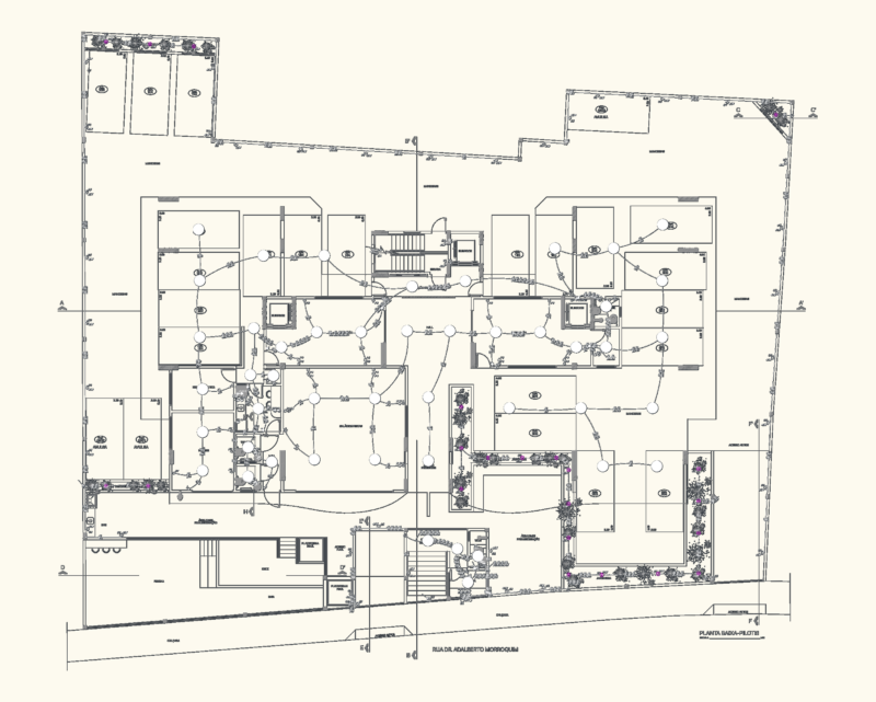 Electrical engineering project for Edifício Brisamar with load schedules