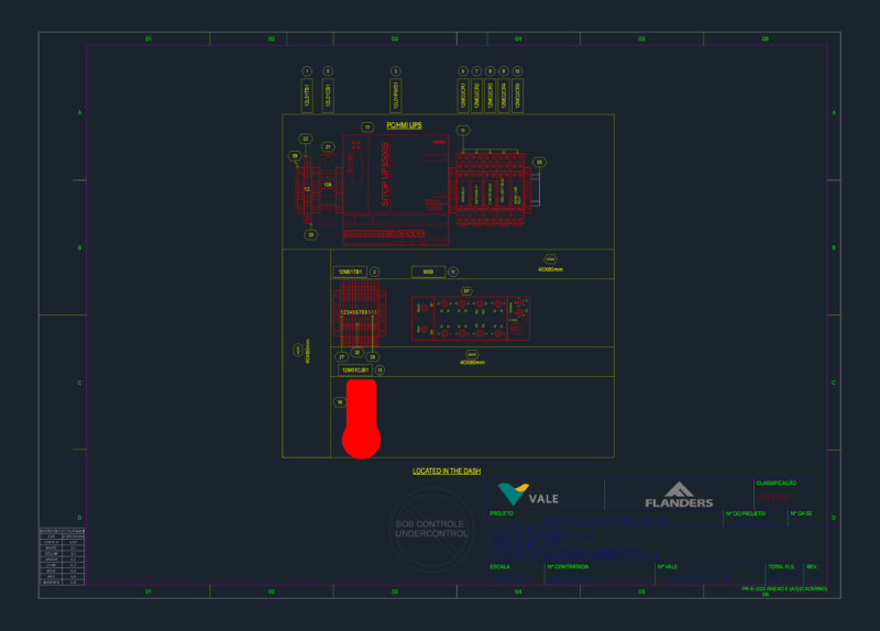 Flanders cab dash panel component layout with SITOP UPS