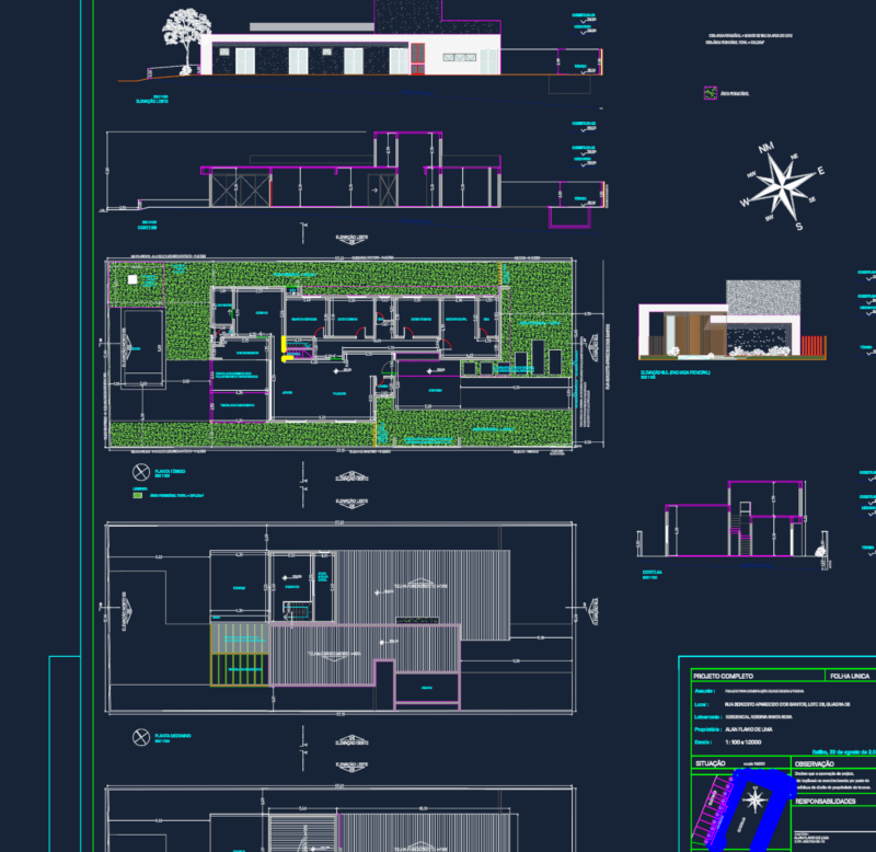 Full Architectural Project for Single-Family House with Pool