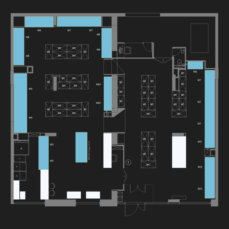 Galmart Supermarket Interior Layout with RCH Hercules and WCC Calypso Equipment