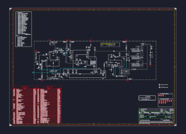 Piping and instrumentation diagram for GEA Procomac UNITHERM sterile water production unit with component legend.