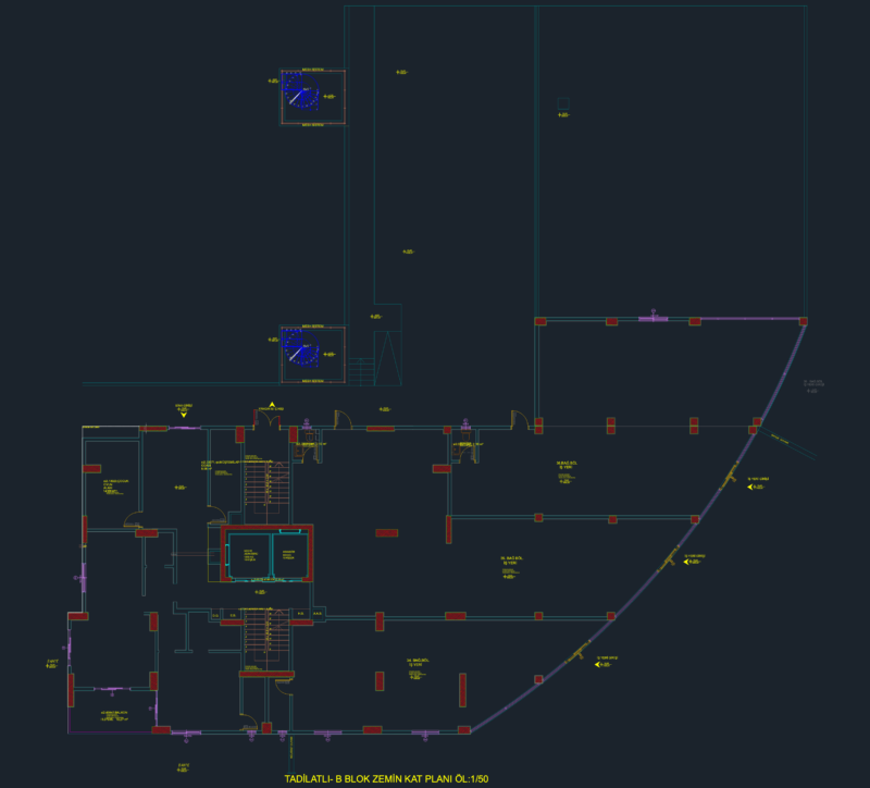 Ground floor plan for B-Block apartment with retail units