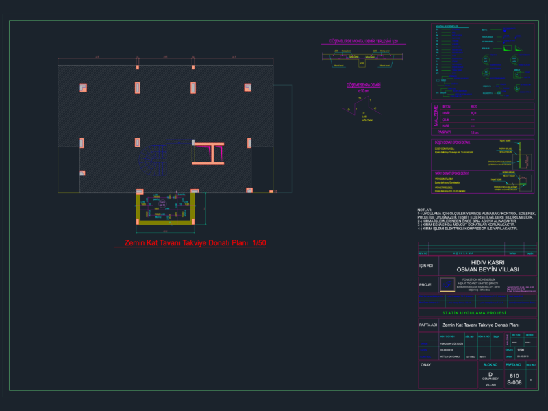Villa Ground Floor Ceiling Slab Reinforcement Plan