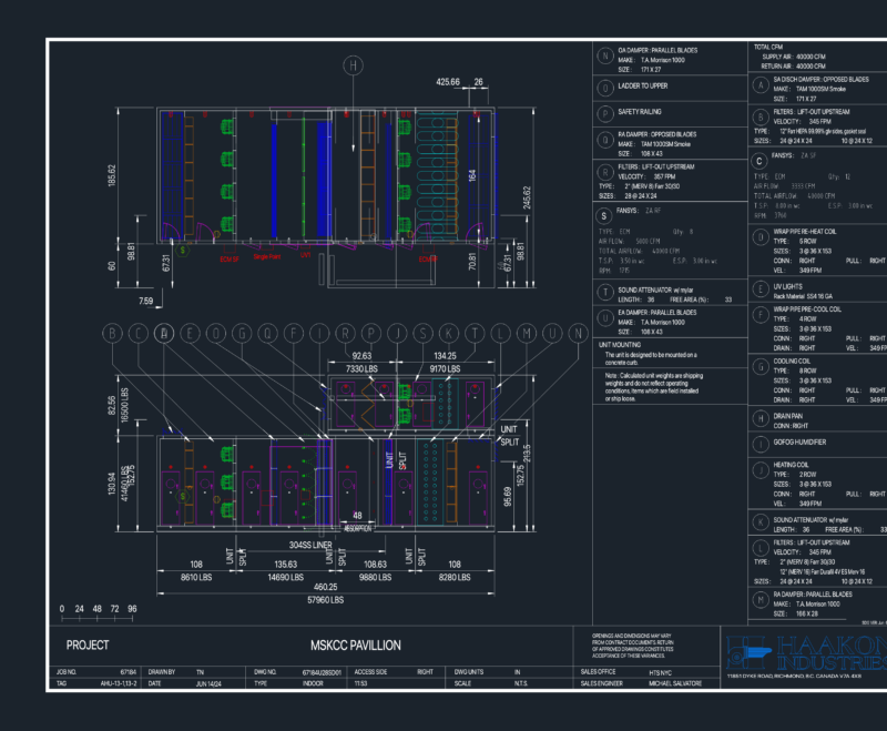 Haakon Industries 40,000 CFM Air Handling Unit – AHU-13-1