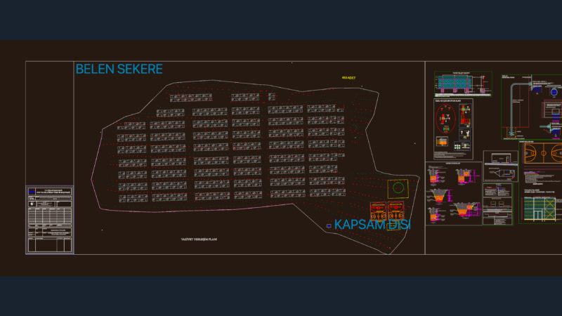 Hatay Belen Temporary Housing Site Plan and Excavation Details