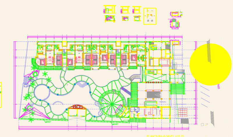 Hotel Belo Isla Mujeres ground floor architectural plan