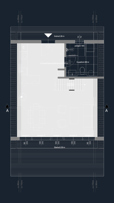 Architectural A-Frame Cabin Plans with Two Size Variants