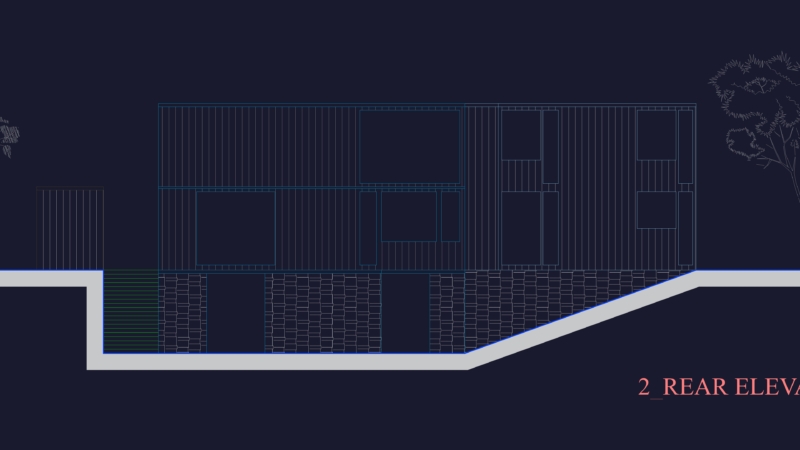 Modern Residential Elevations & Sections DWG Set