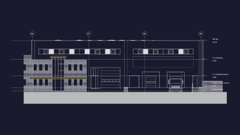 Industrial Facility with Freezer Hall and Solar Roof Layout