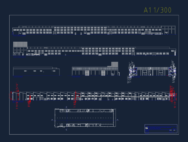 Industrial Factory Elevations & Sections DWG – Nave E Tablada