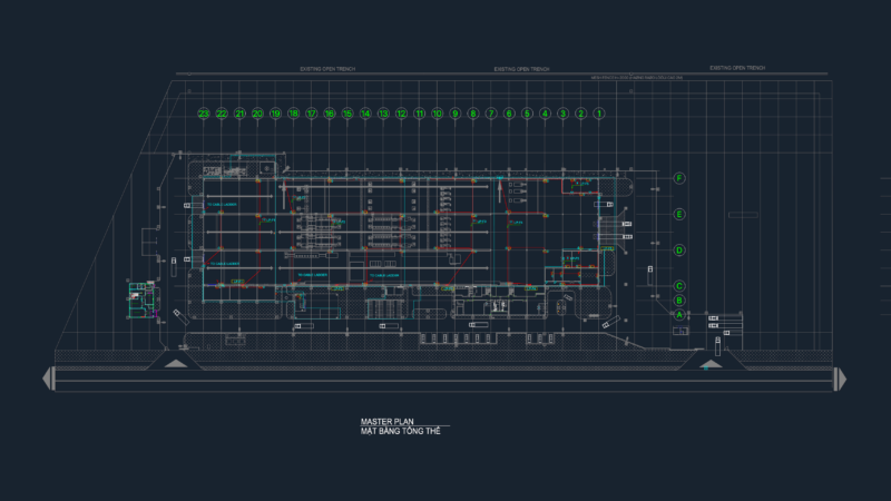 Industrial Factory Master Plan for Emergency and Exit Lighting System