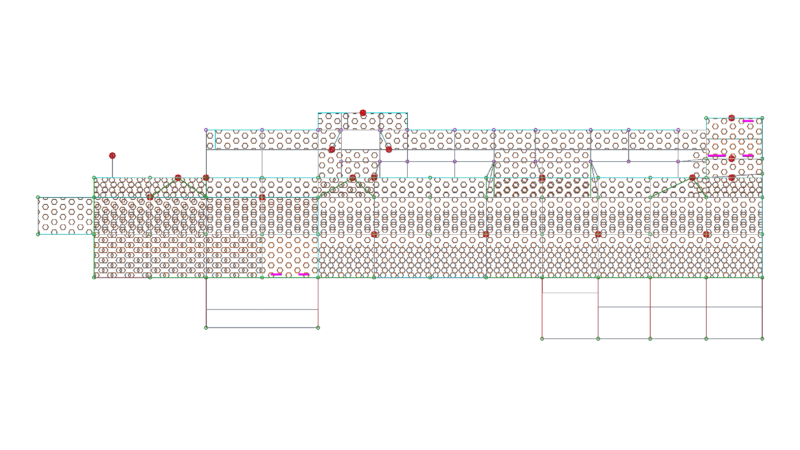 Industrial Cooling Tower Exterior Scaffolding and Steel Plan DWG