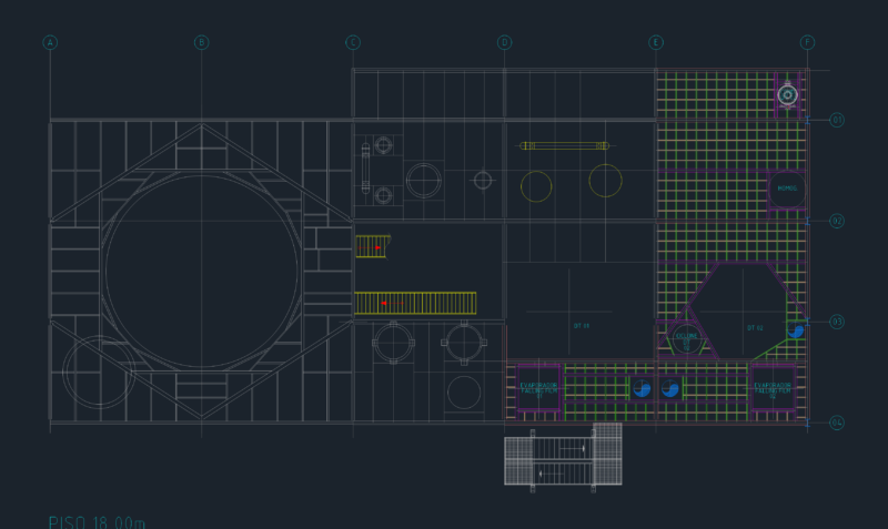 Industrial steel structure plans for extraction plant expansion