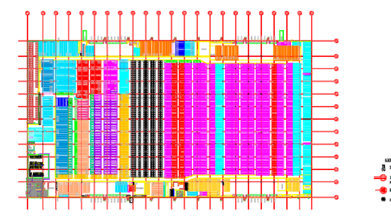 Industrial Warehouse Storage Layout Plan With Cooler And Freezer Zones
