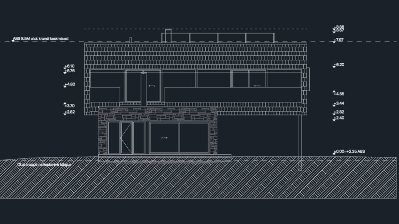 Kolm Koma Arhitekitd Residential House Elevations C and D