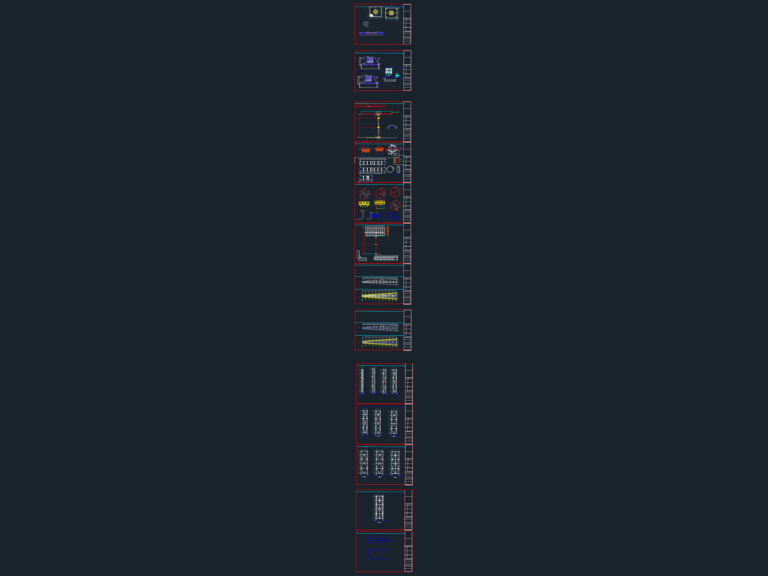 Structural CAD drawings of an outdoor billboard showing pile foundations, column sections, and steel truss framing details.
