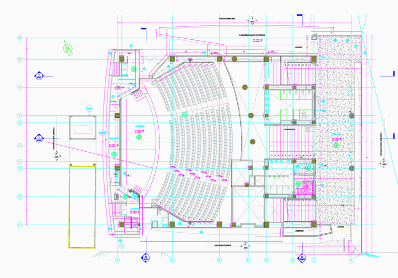 Latin American Auditorium Level Floor Plan DWG