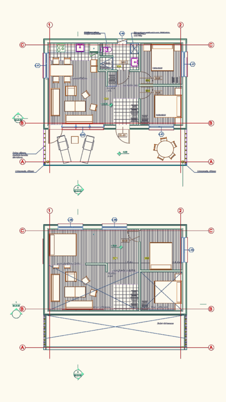 Two-story residential cabin project
