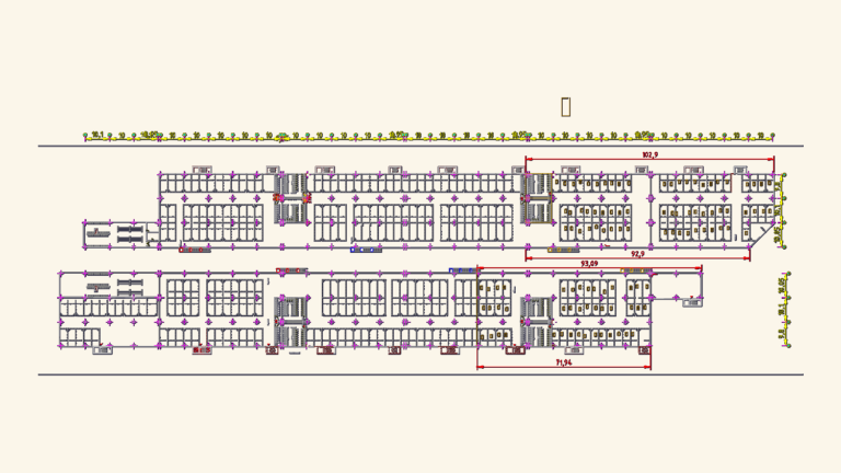 Electrical power layout and socket distribution floor plan for Towers A and B.