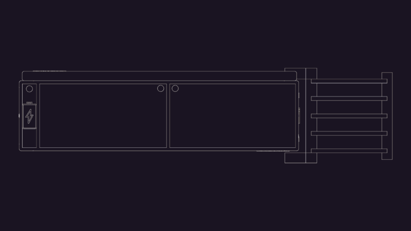 Modern Smart Bench Top View With Integrated Charging Port
