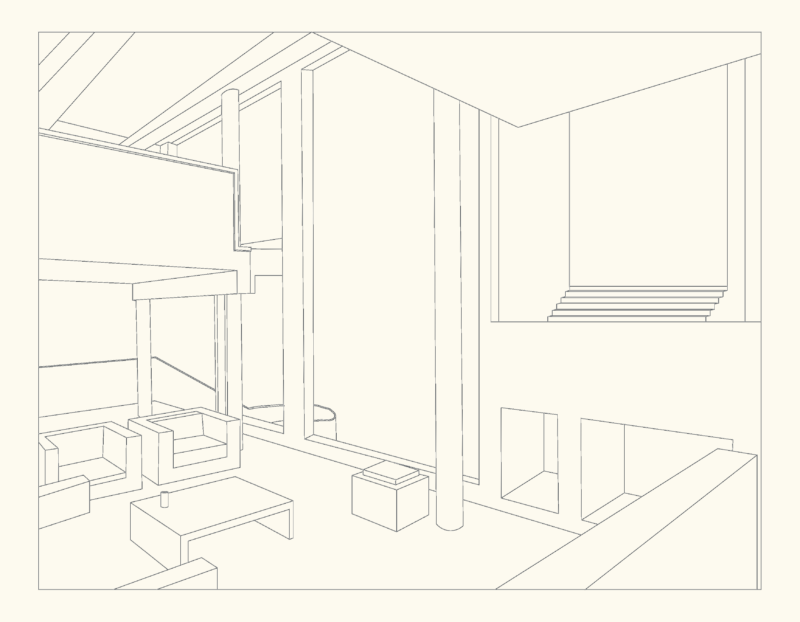 Smith House interior perspective