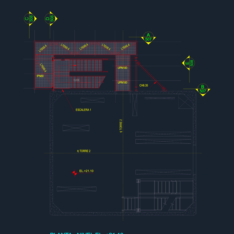 Port Boarding Bridge Study DWG Plans Elevations and Sections