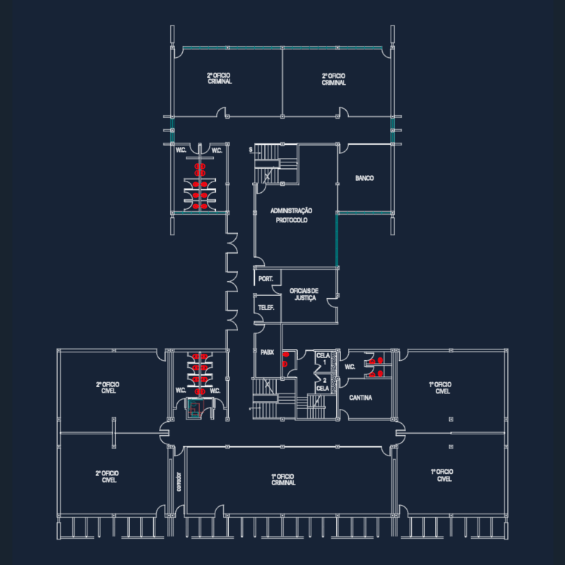 Praia Grande courthouse floor plan