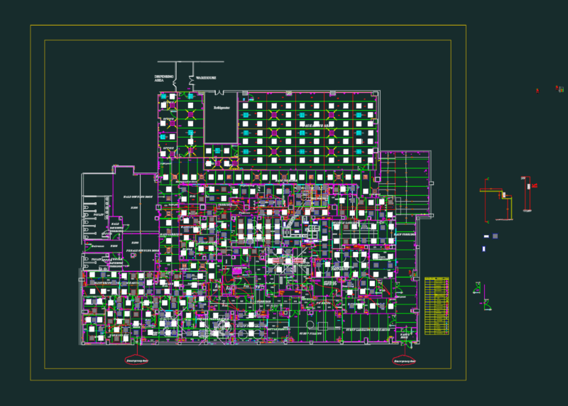 PSI cleanroom partition layout for pharmaceutical sterile production facility