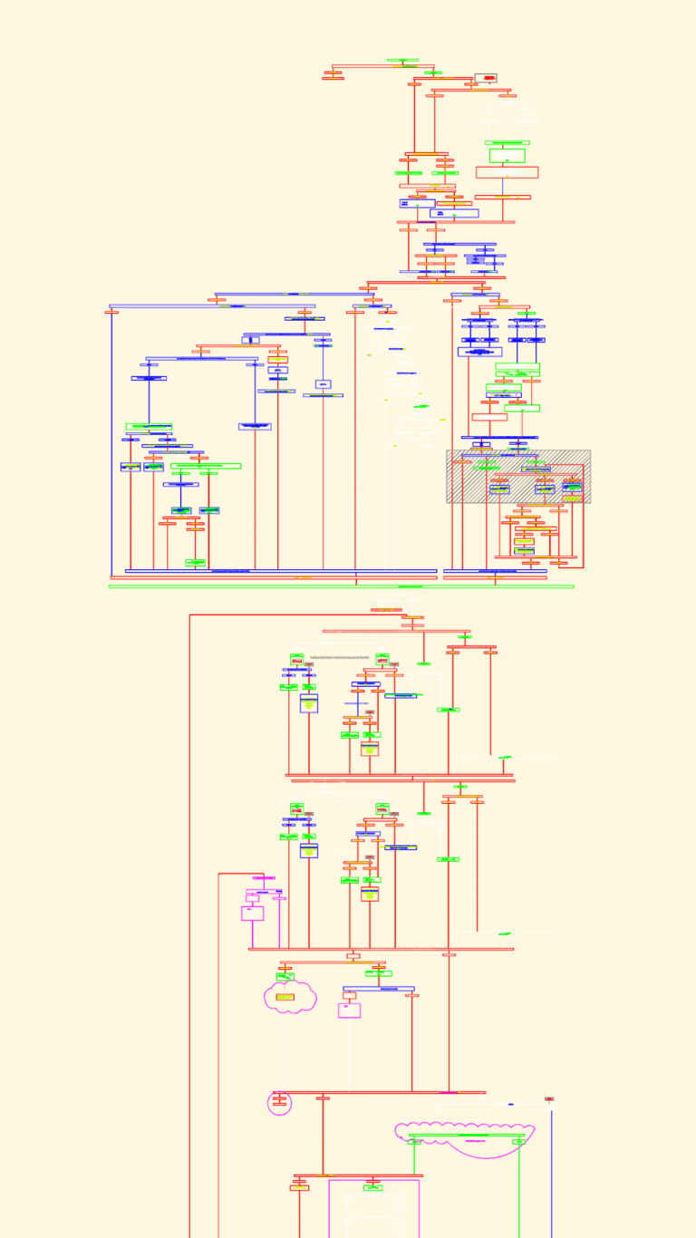 CAD flowchart showing a complex structural engineering decision tree for top reinforcement in concrete beams.