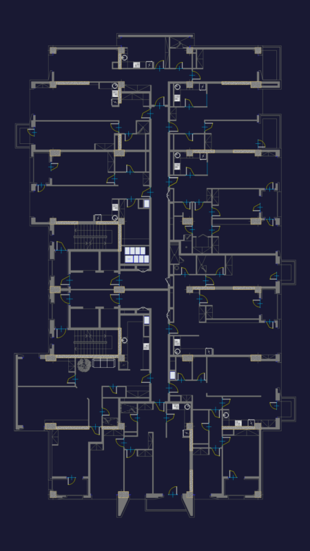 Residential Apartment Complex Typical Floor Plan