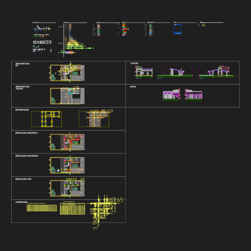 Residential Municipal Set with Architectural Structural and MEP Drawings