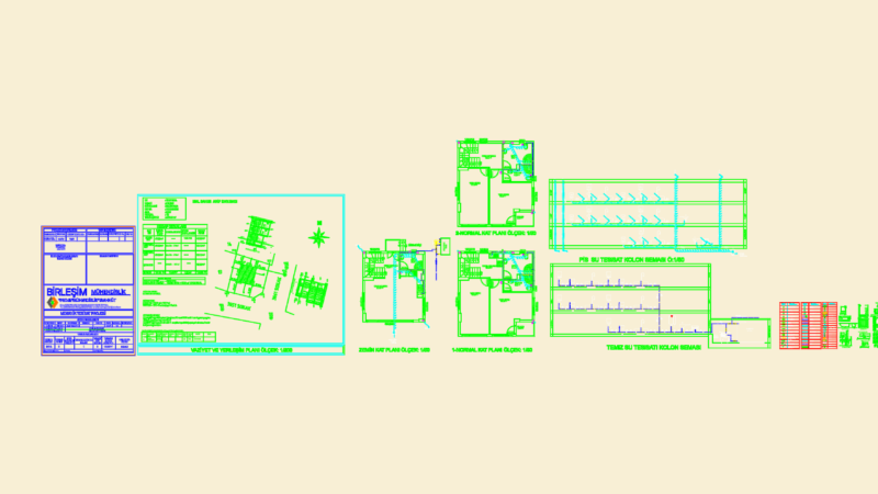 Residential Plumbing Heating and Sanitary Systems Full Installation Project Design Drawings