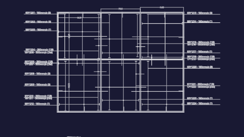 Residential Structural Beam Details & Slab Reinforcement Layout