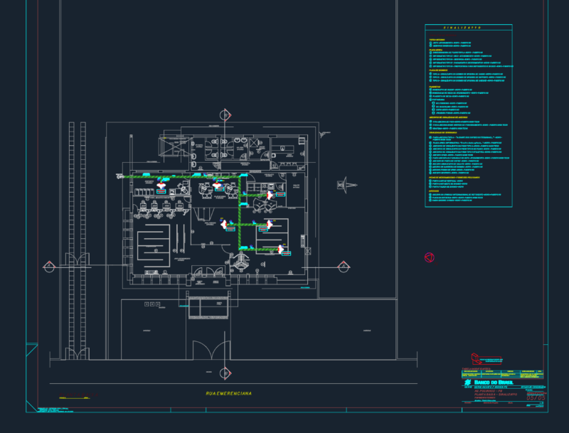 Banco do Brasil Branch Floor Plan with Signage Details