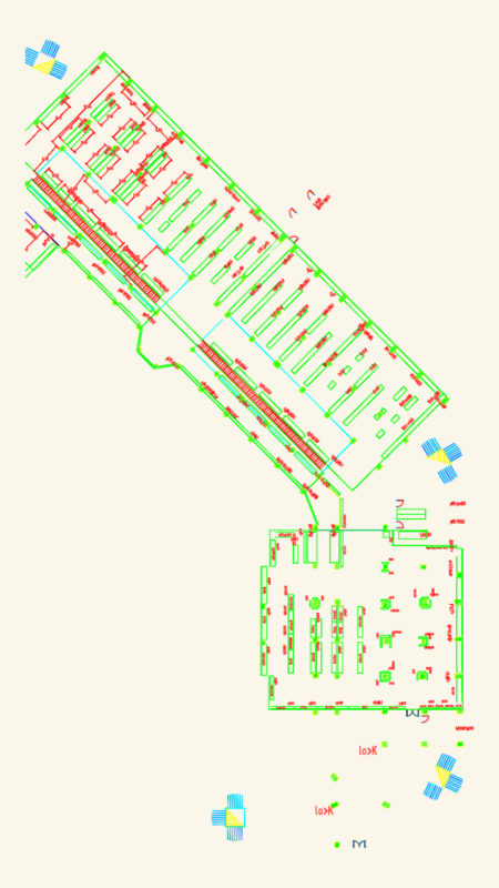Retail floor plan and furniture layout for Dolfin Mall