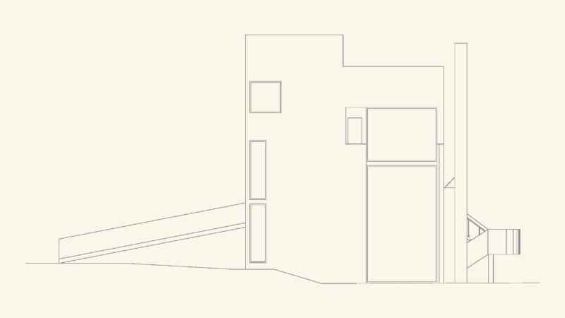 Richard Meier Smith House West Elevation