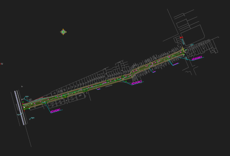 Road Plan and Borehole Layout