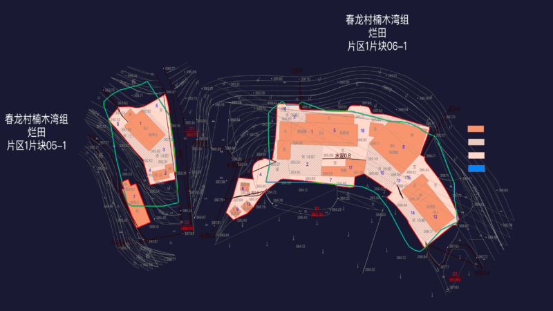 Rural Land Reclamation Survey & Plot Layout Plans DWG
