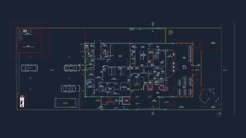 Sancor health center architectural plans and building sections