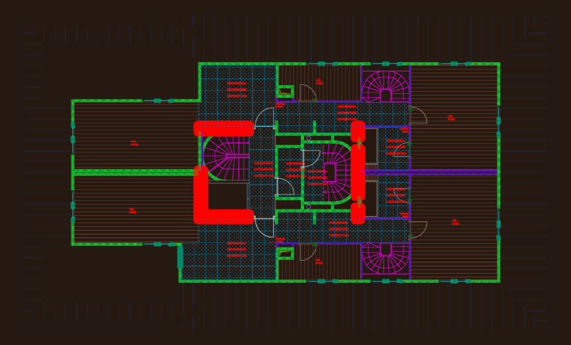 B block floor plan set
