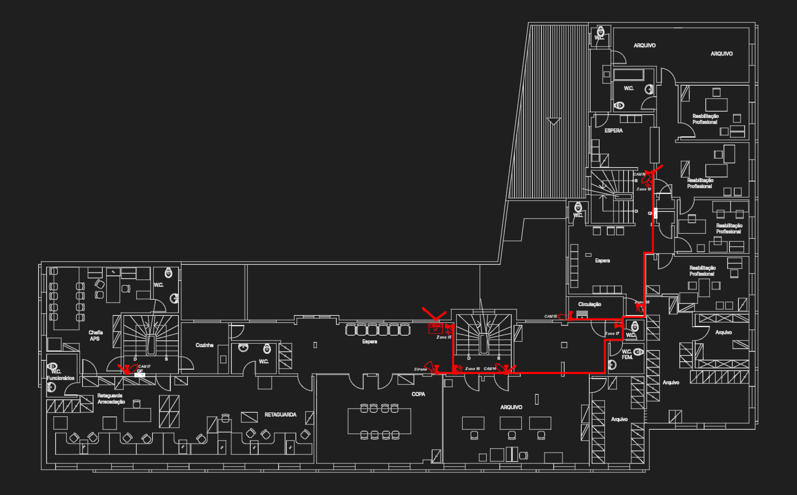 Security System Layout for Office DWG | Designs CAD
