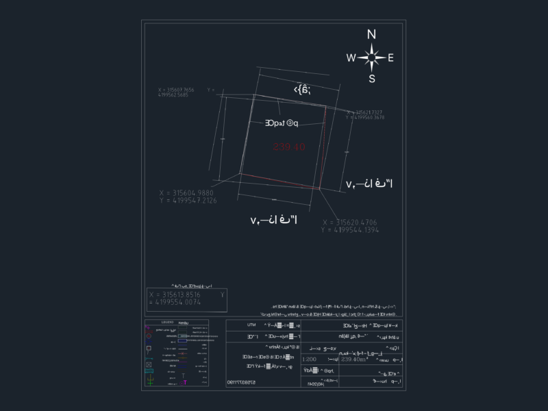 Site Survey Plan 239.40m2